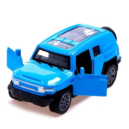 Metal car "Cruiser", 1:48, inertia, doors open, blue color-2