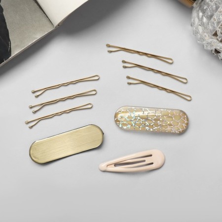 Invisibility for hair "Atlas" (set 9 pcs) 5 cm, gold-1