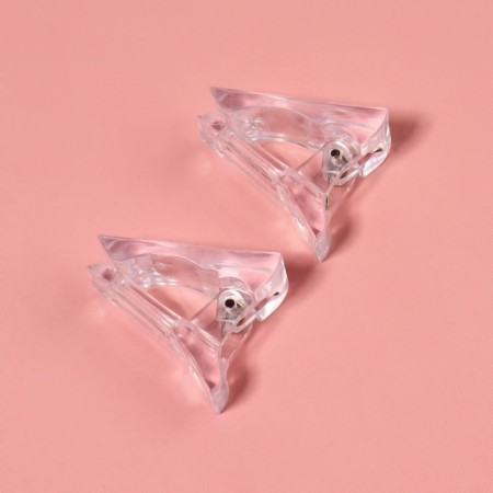Clamps for nail extension, 2 pcs, the color is transparent-3