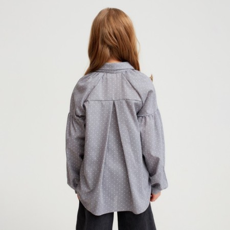 Рубашка детская MINAKU: Cotton collection цвет серый, рост 134-2