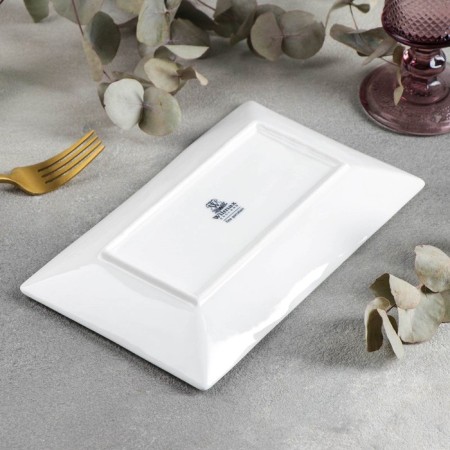 Porcelain dish, 22.5 × 13 cm, white color-2