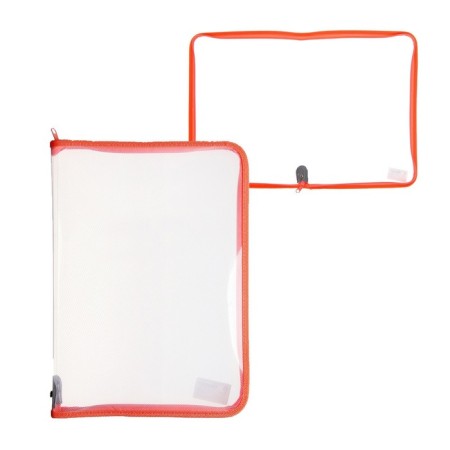Plastic folder A4, 325 x 230 x 25 mm, lightning around, calligrata "office", PM-A4-01, 0.5 mm, transparent, pastel, peach