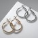 Classic-ring earrings are thin, d = 1.9 cm, color mix