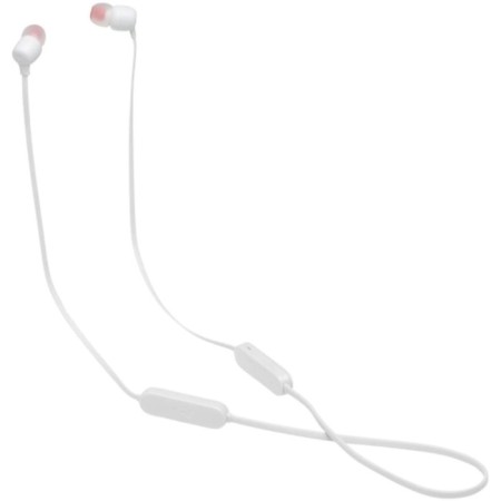 JBL Tune 125 White Bluetooth wireless headset.