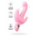 Turning vibrator with a clitoral stimulant Jos Twistme, 19.5 cm, silicone, pink color