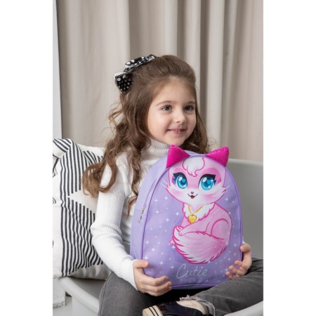 Baby backpack for a girl "Kithechka", 30x25 cm-5