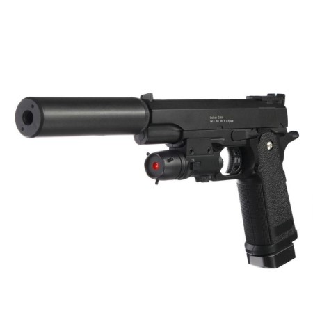 Strikeball gun "Galaxy" Colt 11PD, with a silencer, with a laser sight, feces. 6 mm-3