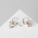 Earrings with high rhinestones oval, color mix