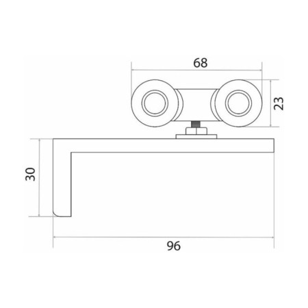 A set of rollers for sliding doors-cape Trodos with a QD-326 latch, end mount-7