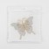 Thermal appliance "butterfly", with sequins, 9 × 10.5 cm, silver color/gold