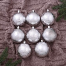 Set of balls plastic D-8 cm, 8 pcs 