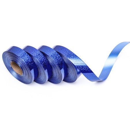 Holographic tape for decor and gifts, blue, 2 cm x 50 m-2