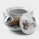 Porcelain set for dumplings “Bouquet of flowers”, 7 objects: Suditsa 3 l, 6 bowls 600 ml