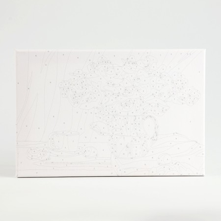 Picture on numbers on a canvas with a subframe "Bouquet of poppies", 30x20 cm-2