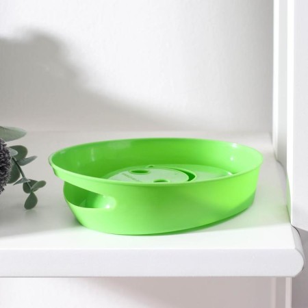 Soap dish "Smile", plastic, 15 × 11 × 4.5 cm, color mix-4