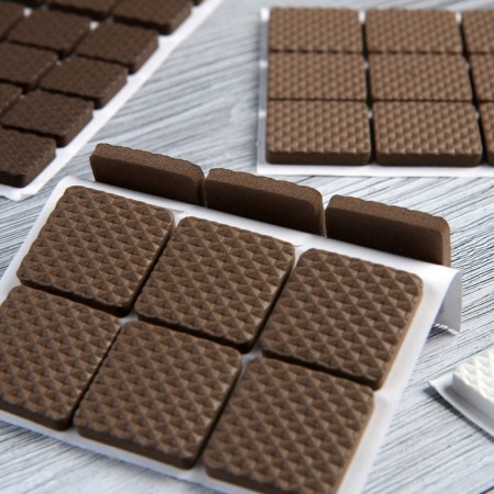 Laying furniture square tundra, size 25 x 25 mm, 18 pcs., Polymer, brown-3
