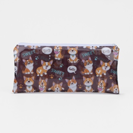 Lightning cosmetic bag, brown color