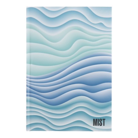 A5 BUSINESS BLOCT, 96 sheets in the MIST cage of blue, hard cover, matte lamination, selective varnish, block 65 g/m2