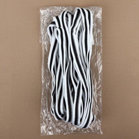 Braid knitted lamps 15 mm, 9.1 ± 0.5 m, white/black color-3