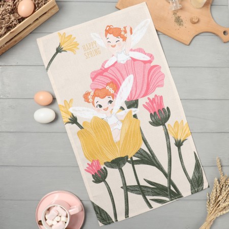 Ku. Dolyana towel "Happy Spring" 35x60 cm, 100% HL, 160g/m2