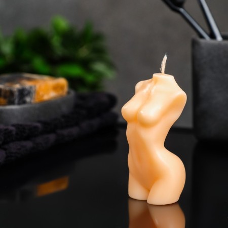 Figure candle "Women's body No. 1" Beige, 9cm-2
