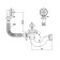 Siphon for the bathtub "Ani Plast" E150, with release and overflow 1 1/2 "