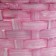 Wicker basket, d17 x 12 x 22 cm, pink, bamboo