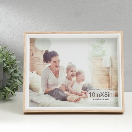 Photo frame wood, glass 13x18 cm "Eco Light" beige-white 3x22x27 cm