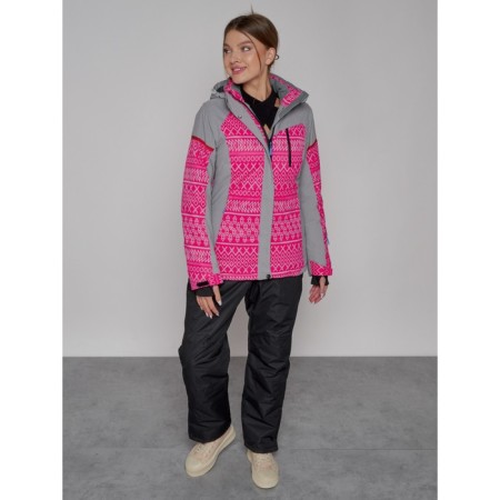 Ski jacket female winter, size 42, pink color-2