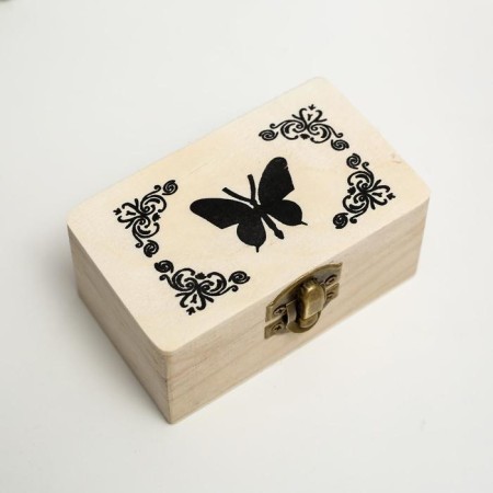 Casket wood for painting "Butterfly" 6x10x5 cm-2