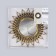 The mirror of the wall “sun”, D mirror surface 10.5 cm, color “aged gold”