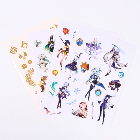 Creative notebook “In the wake of thunder” “Genshin” with stickers and translated tattoos, A4-4