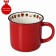 Porcelain share mug "New Year's mood", 380 ml, red color