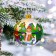 Christmas tree toy ball "Round dance", 80 mm, manual painting, glass