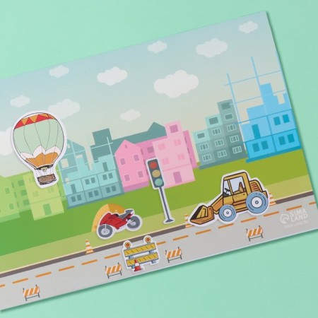 Stickers in the book "Technique" + 3 backgrounds 20.7x14.2 cm-2
