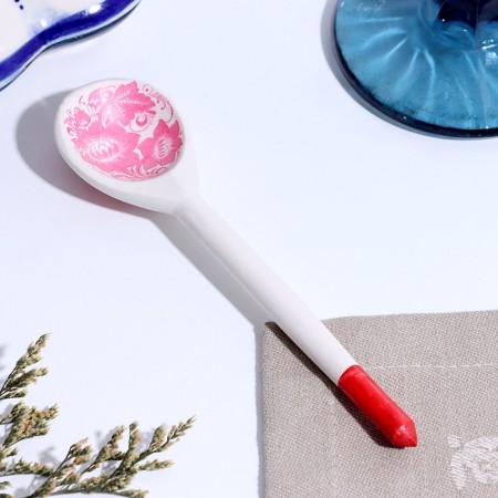 A teaspoon spoon with painting "Gzhel", 14.7 × 3.5 cm, mix-4