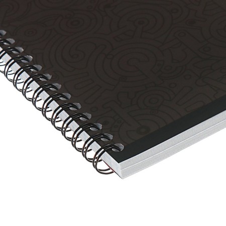 A notebook of 96 sheets in a cage on the crest "steampunk", cover of shallow cardboard, matte lamination, selective varnish, mix-2