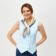 Women's scarf minku rr 70*70 cm, gray color
