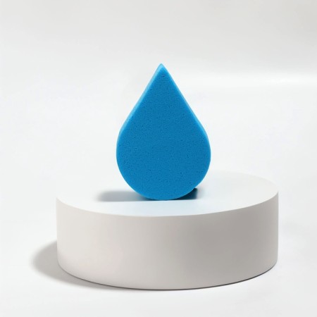Makeup sponge "Flat drop", 6 × 4.5 cm, color mix