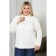 Women's turtleneck, size 56, milk color