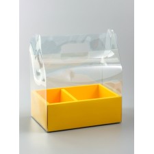 PVC box for colors and desserts 26 x 18 x 30 cm, yellow
