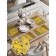 A set of napkins for setting the table "Gustav Klimt Kiss", rectangular, rounded edges, size 30x46 cm, 4 pcs
