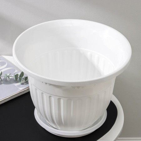 Pot with the Podon "Lausanne", 7 l, the color is white-1