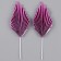 A set of "feather", a set of 2 pcs, a purple color