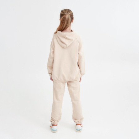 Kids (hoodies, trousers) casual collection kids beige color, height 128-3