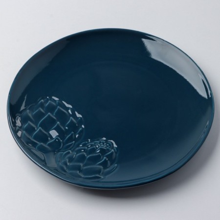 Ceramic plate "Artichoki", blue, 27 cm, blue color-1