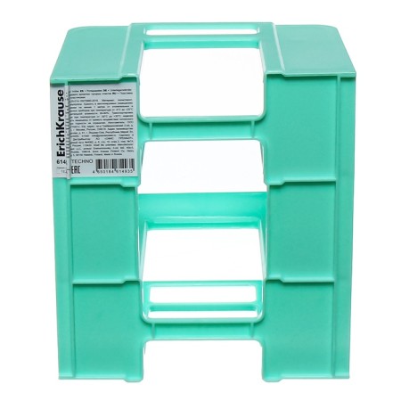 Vertical papers, 3 departments, Erichkrause "Techno Pastel Bloom", Green-3