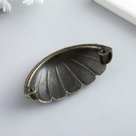 Handle for the casket Metal "petals" bronze 7.6x3.8x1.5 cm-1
