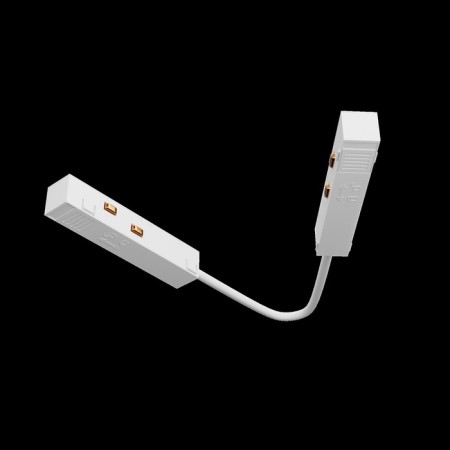 Corner power connector 15 cm, Exign, White-5
