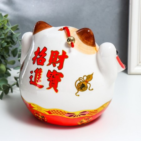 Souvenir stand ceramics "Maneki-Neko with a sweatshirt and bell" MIX 21x16x20 cm-4